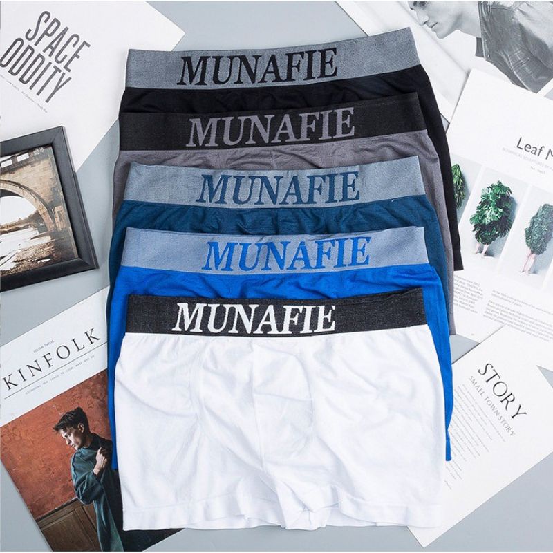 Boxer Munafie Pria Celana Dalam Men Underwear Sempak Import Brief Katun CD