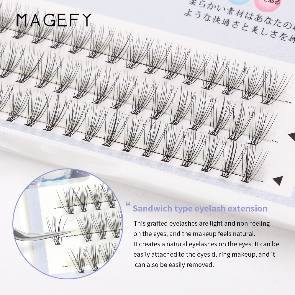 MAGEFY Bulu Mata Tanam Eyelash Extension EXTRA 7163-10P-10mm