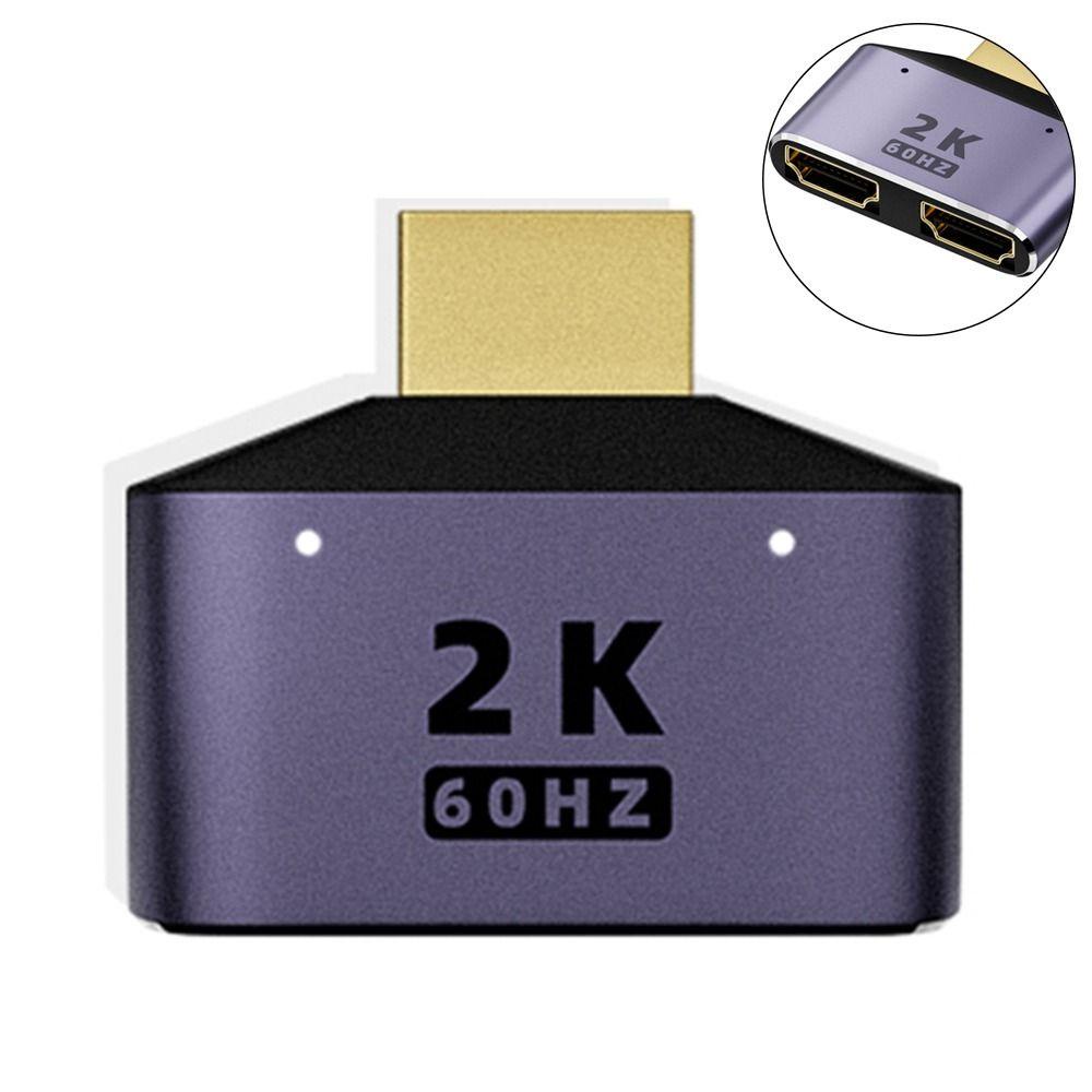 Pineapple HDMI 1in2 Out Splitter Untuk PS5 Laptop TV Game Video Kabel Adapter