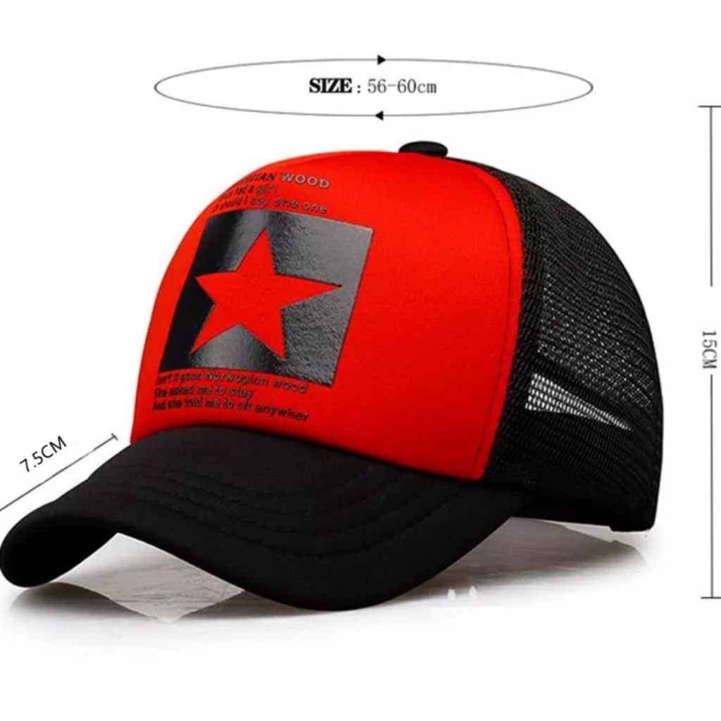 Baru Lagi Trend Topi Baseball Pria Jaring Trucker Caps Star Berkualitas Import 2023 Real Pict - COD