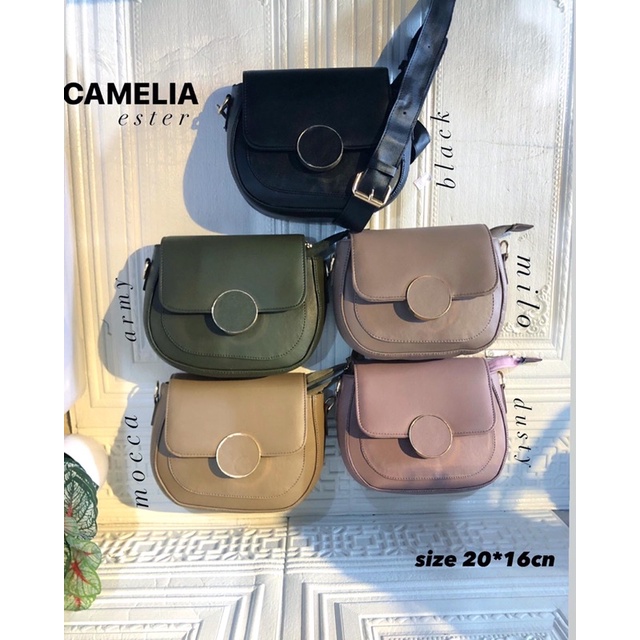 CAMELIA LEATHER / TAS SLEMPANG