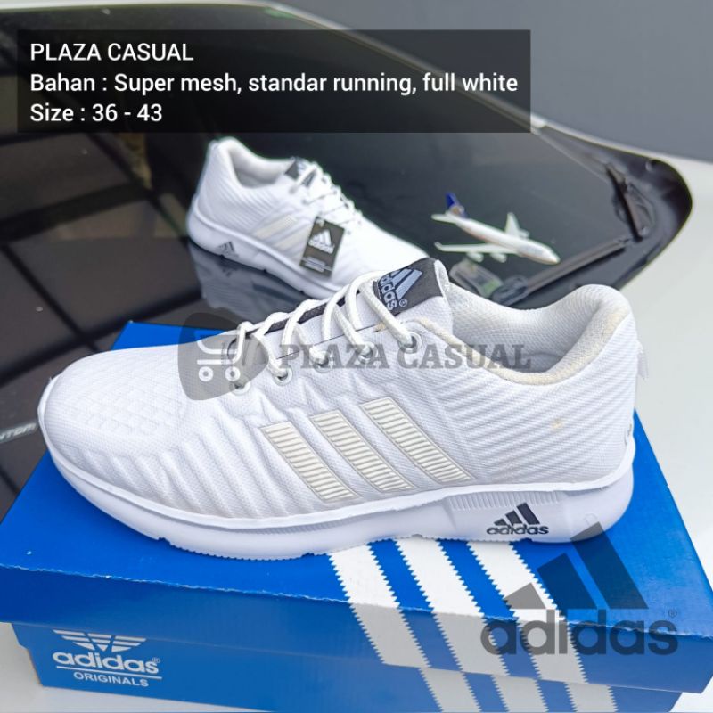 SEPATU CASUAL SNEAKERS LAKI PEREMPUAN FULL PUTIH