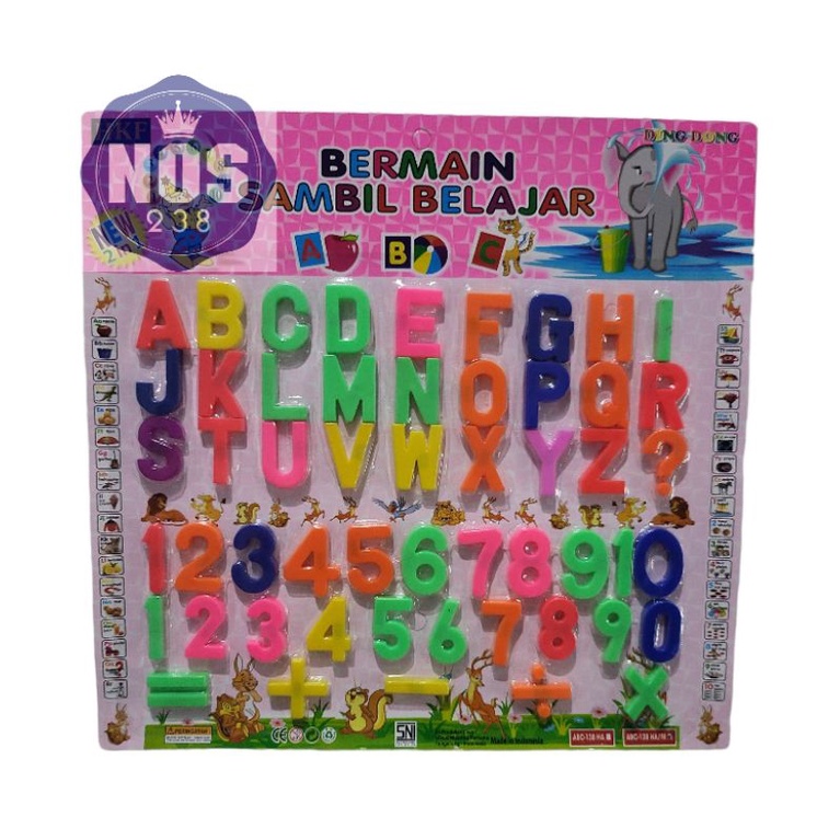 Alphabet Magnet Kulkas Huruf dan Angka / Abjad Magnetic Mainan Edukasi Bermain Sambil Belajar Huruf dan Angka