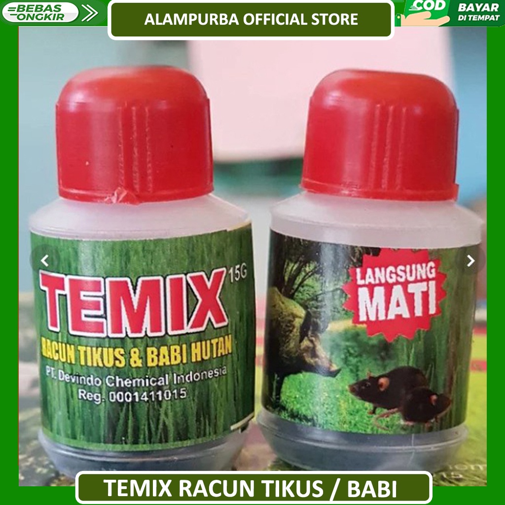 Racun Tikus TEMIX 15 G Racun Tikus Langsung Mati/Racun Babi Hutan Temix Asli Original