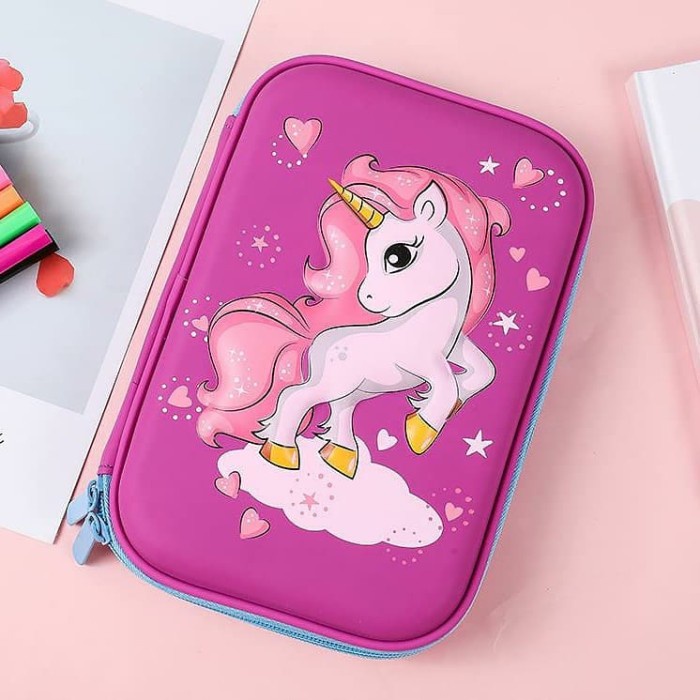 

TEMPAT PENSIL UNICORN KOTAK PENSIL PENSIL CASE HARDTOP 3D UNICORN LUCU