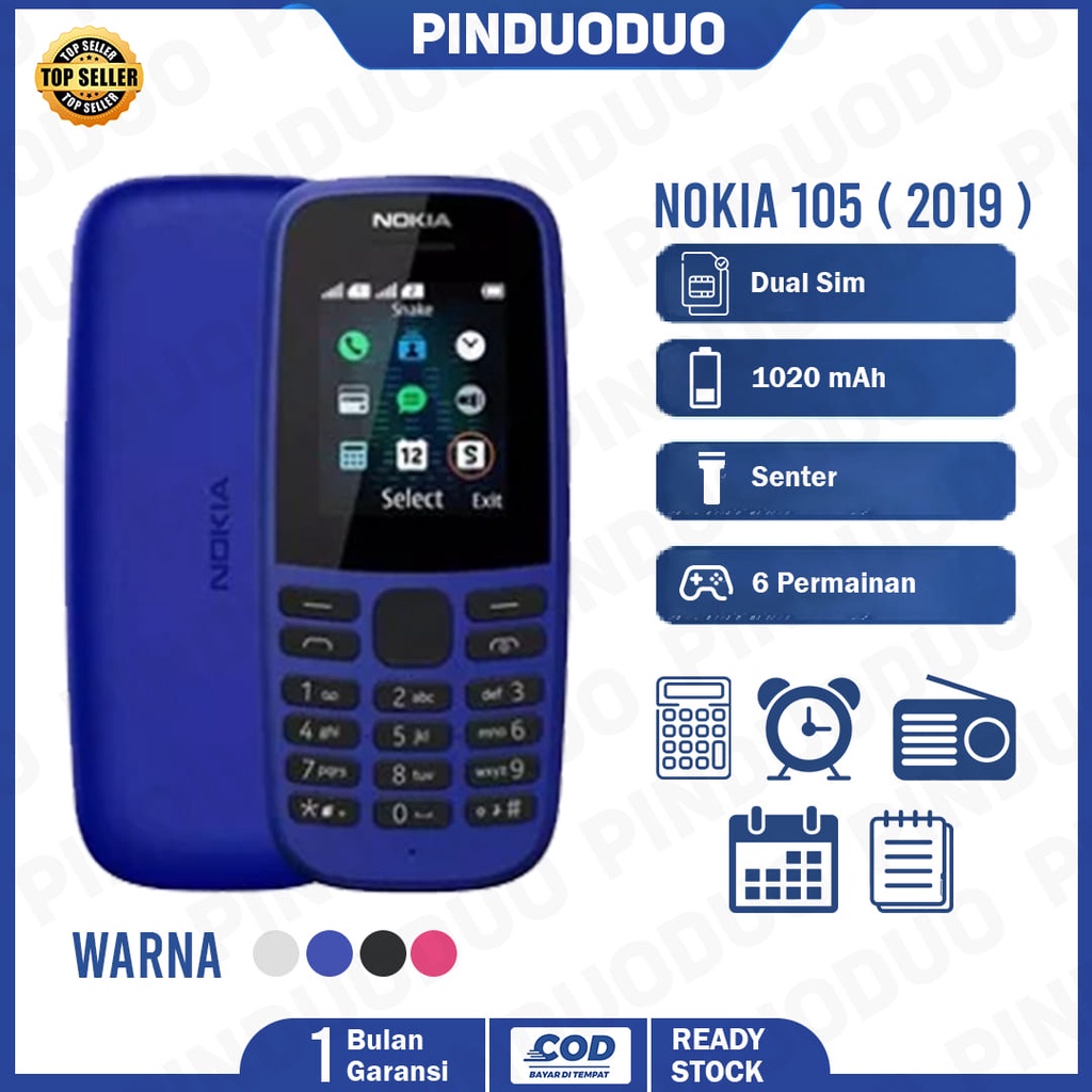 HP nokia 105 2019 garansi Dual Sim