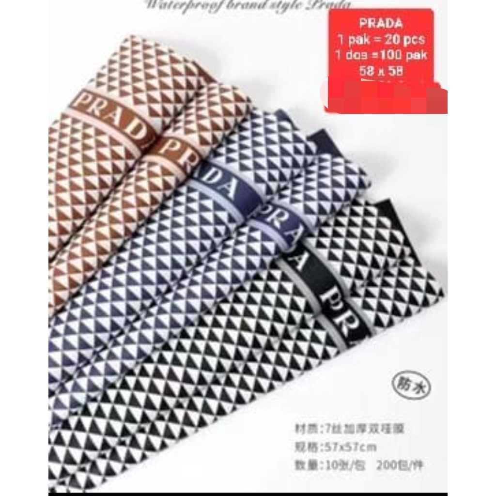 

plastik bunga kado flower wrap LV / prada/ christian dior satuan