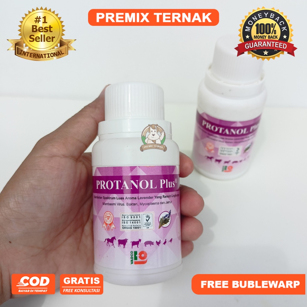 PROTANOL PLUS 100 ml - DISINFEKTAN SPEKTRUM LUAS AROMA LAVENDER RAMAH LINGKUNGAN - PEMBASMI VIRUS, BAKTERI, MYCOPLASMA DAN JAMUR