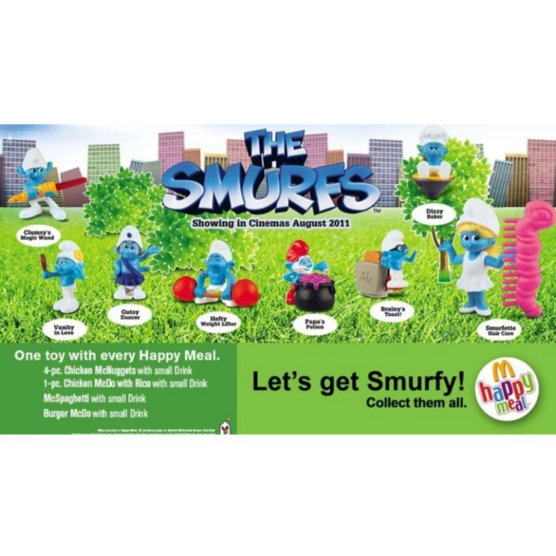 LIMITED EDITION: Mainan The Smurfs Happy Meal McDonald's (per pcs)