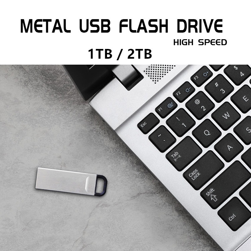 Usb 2.0 Metal Anti Air Flash Drive 2TB Kecepatan Tinggi Pen Drive 1TB Mini Memory Stick