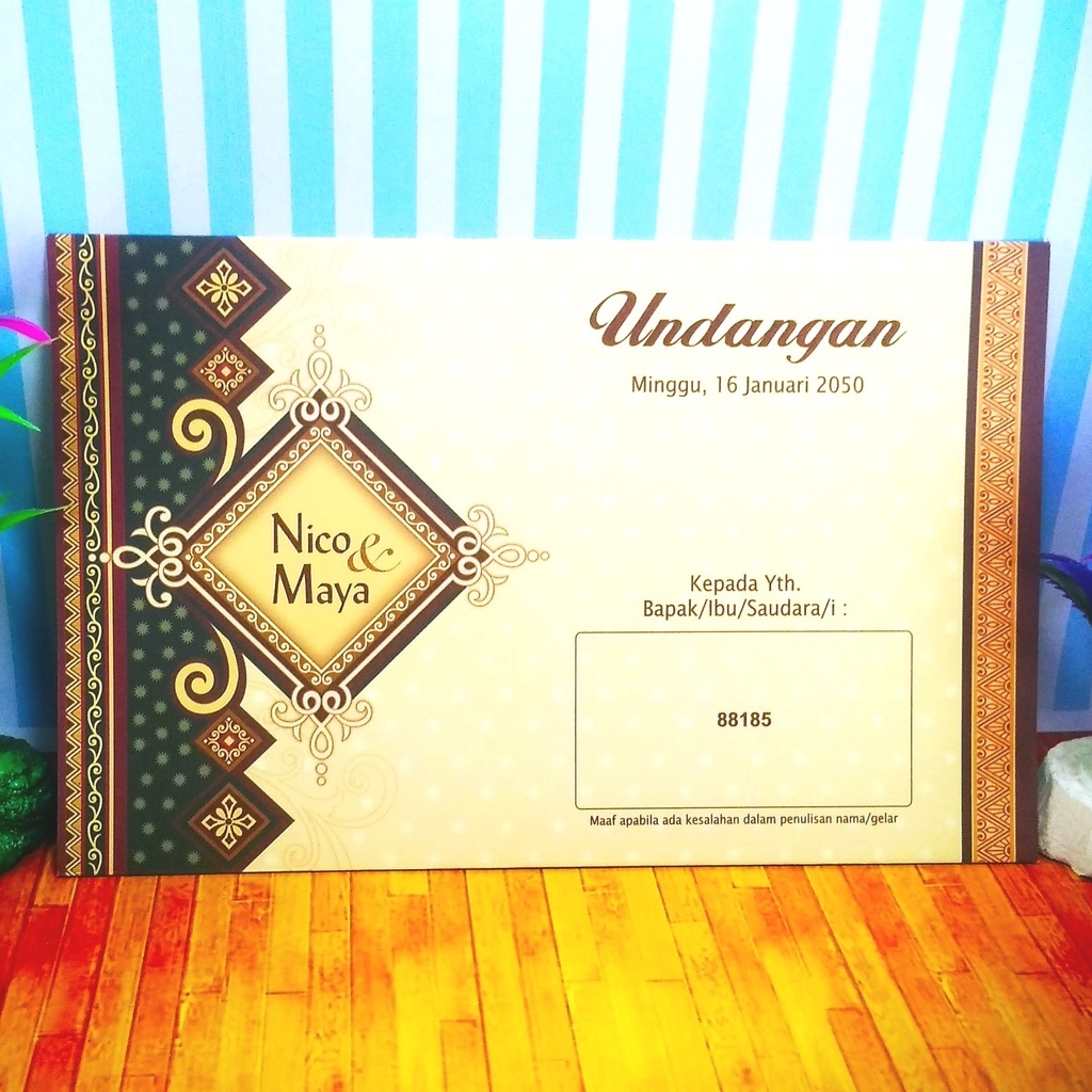 Undangan Erba 88185 Plus Cetak Teks Undangan