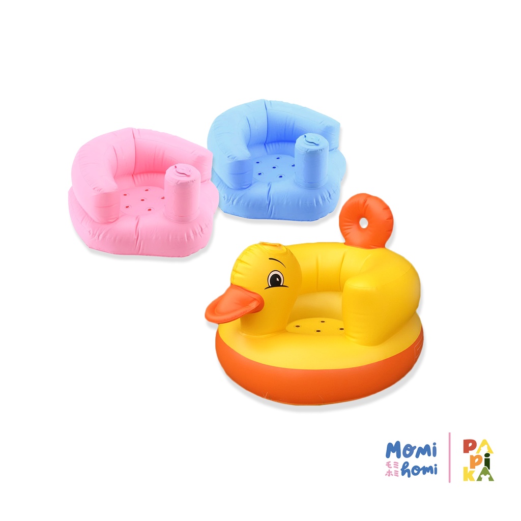 PAPIKA Kursi Sofa 03  Tiup PVC Tempat Belajar Duduk Bayi Baby Infant Seat Model Bebek Musik  Kursi Makan Sofa Angin Bayi Lipat Pompa Angin