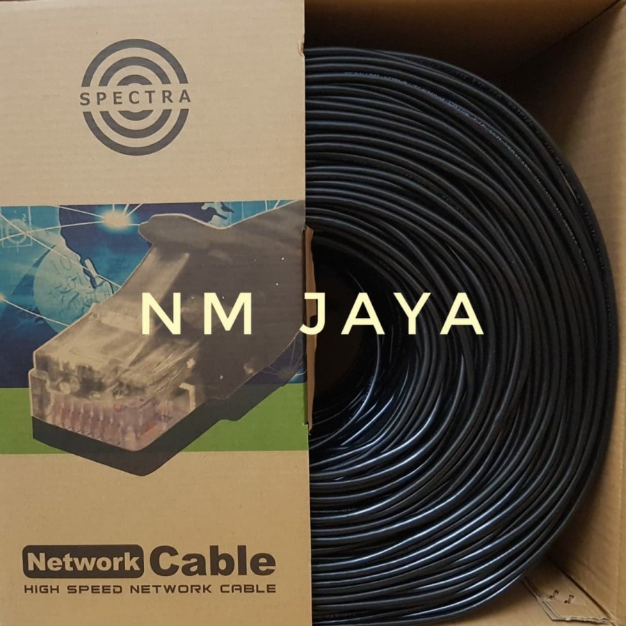 Kabel Spectra Ftp Cat 5e Lan Spectra Outdoor 305 meter Hitam Poe Support