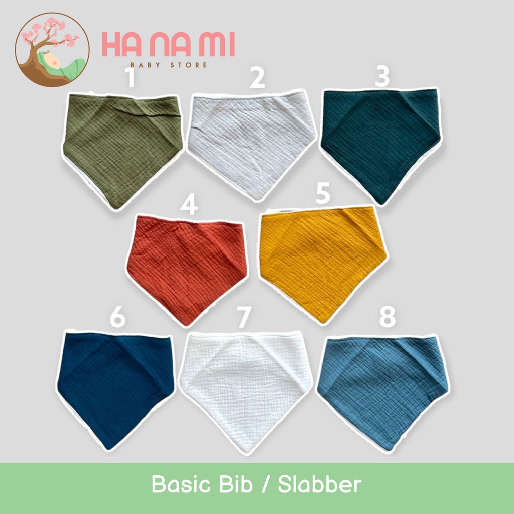 Basic Bib / Slabber / Celemek Bayi Polos