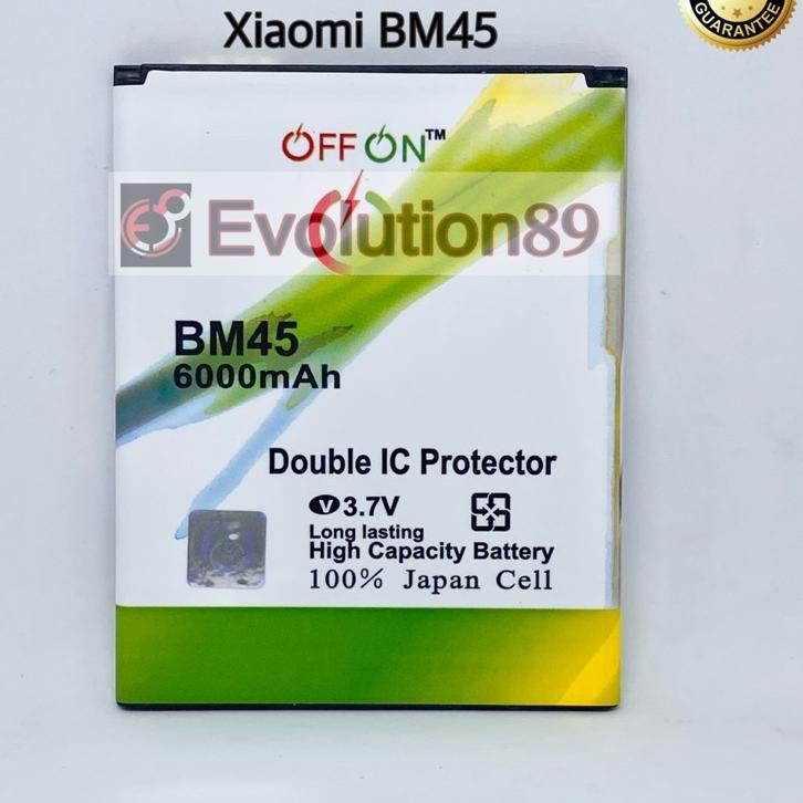Dijamin Ori>/ BATERAI DOUBLE POWER XIAOMI BM45 / XIAOMI NOTE 2 BATRE BM 45