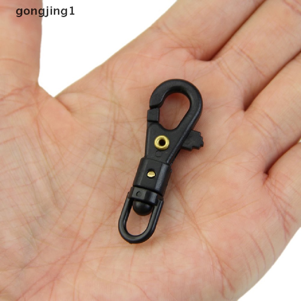 Ggg 10pcs Survival Carabiner Mini Rotatable Buckle Quickdraw Gantungan Kunci Alat ID