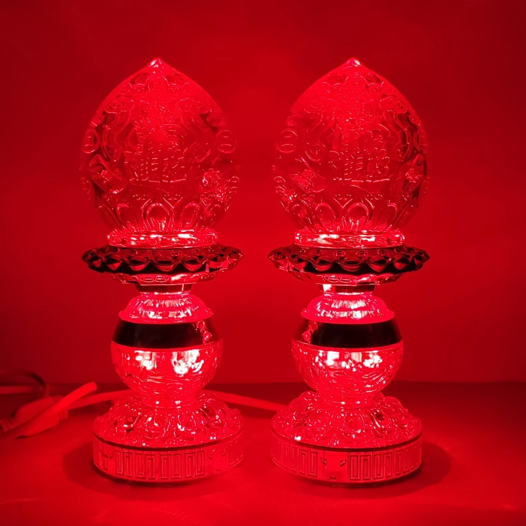 Lampu Altar Puja Sembahyang LED Crystal 8 Inch