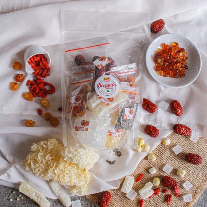 

Paket BESAR 440gr Peach Gum Dessert EXTRA Snow bird nest - 11 bahan