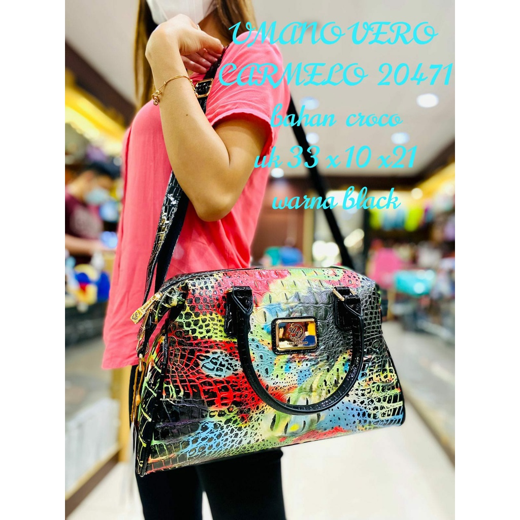UMANO VERO 20471 CARMELO CROCO 20471 TAS WANITA SELAMPANG FASHION TAS WANITA