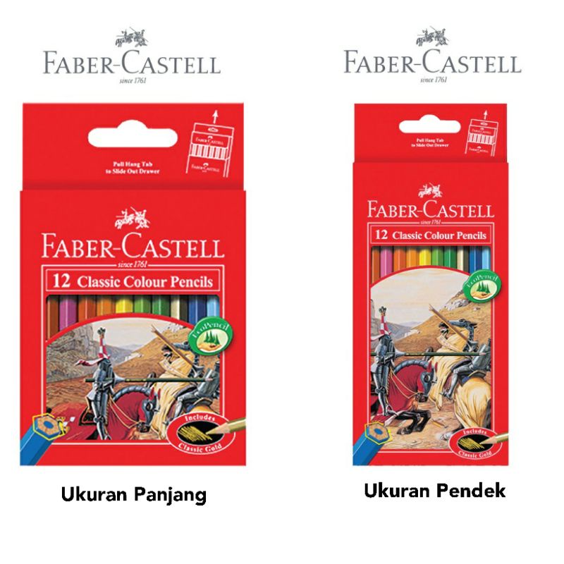 

Pensil Warna FABER CASTELL 12 Warna Panjang dan Pendek