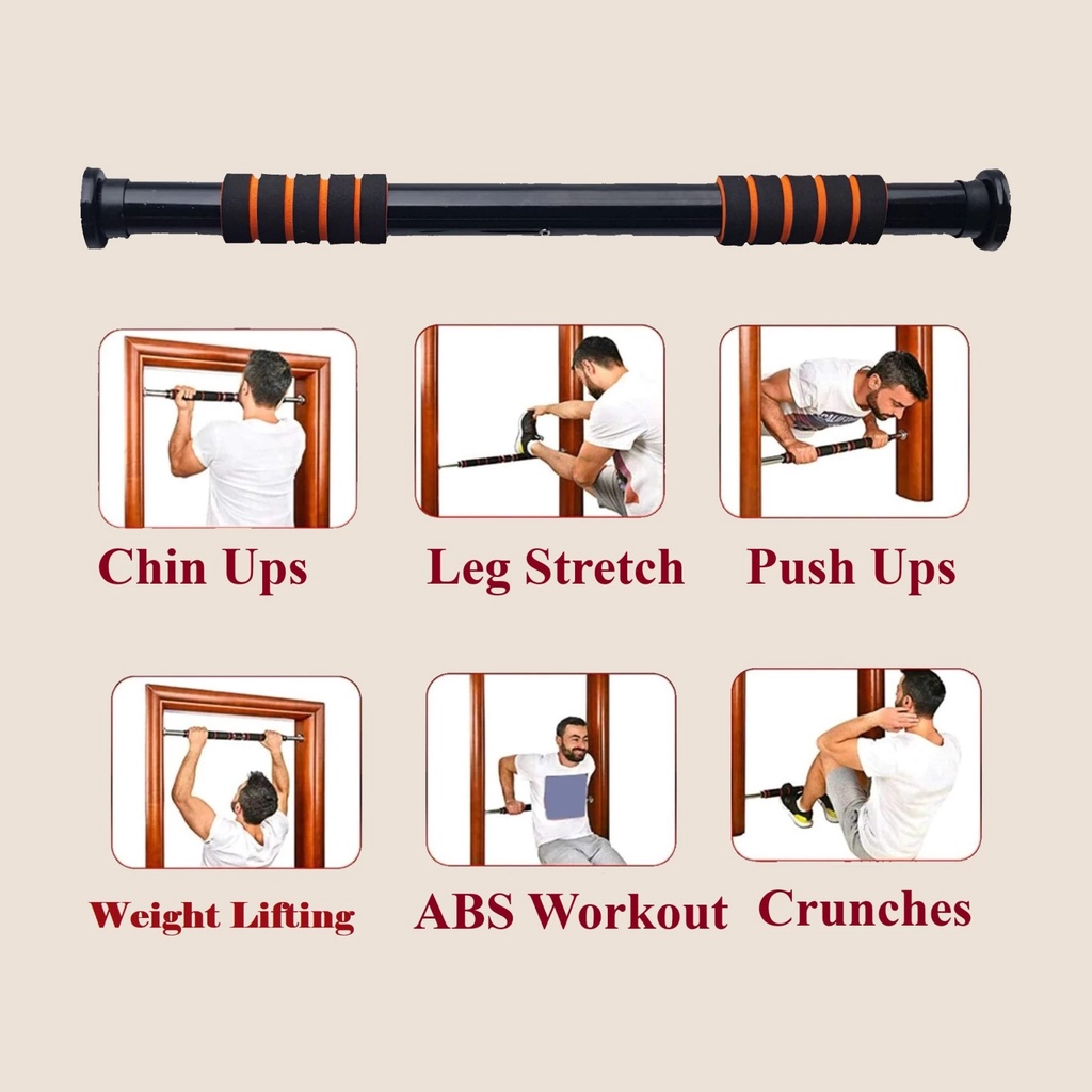 Door Way Gymbar Pull Up Bar Tiang Alat Fitness