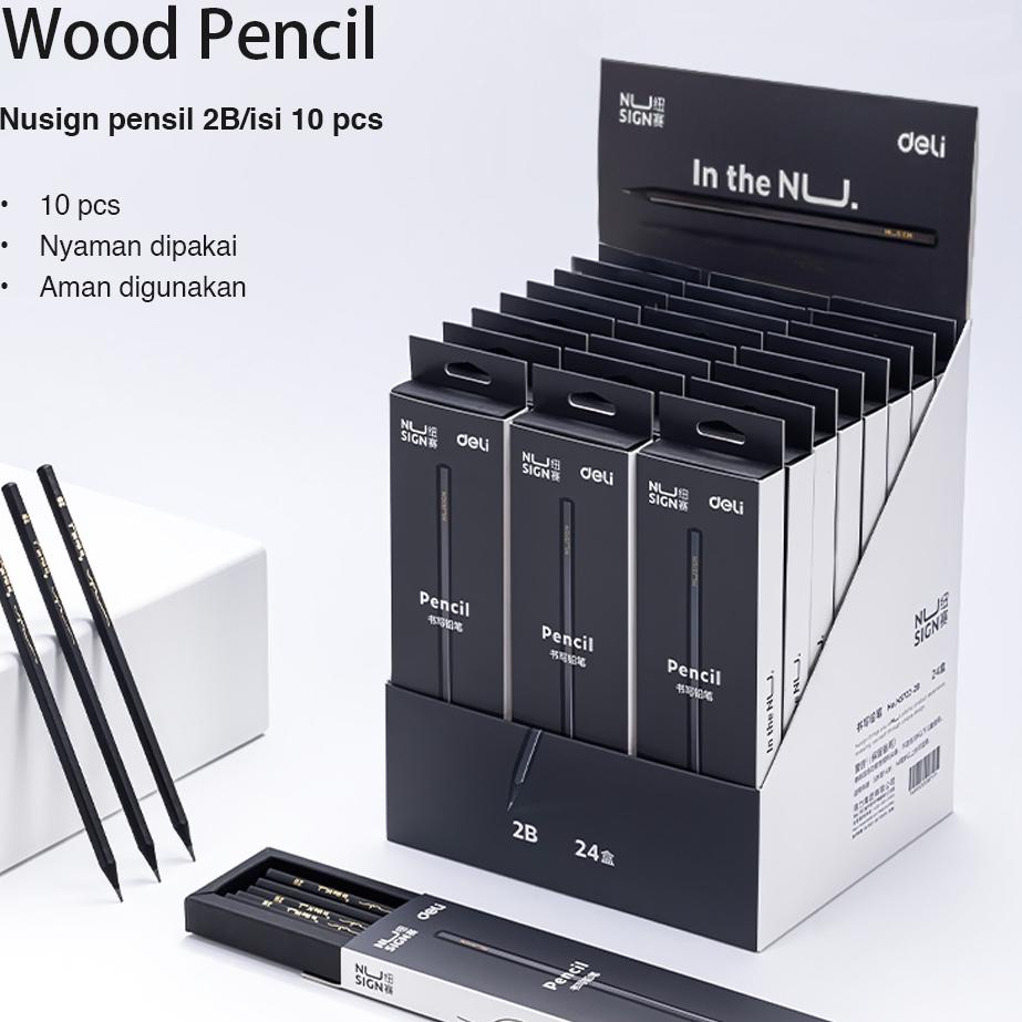 

Lebih Bagus Nusign 2B Pencil / Pensil 2B Design Elegan Nyaman Di Genggam 10 Pcs NS722-2B