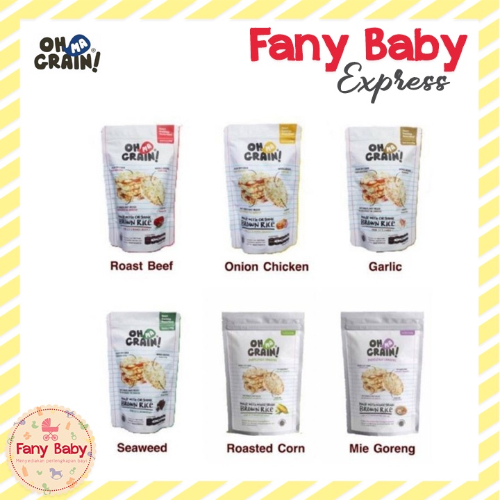 OHMA GRAIN! POPPED RICE CRACKERS - SNACK SEHAT