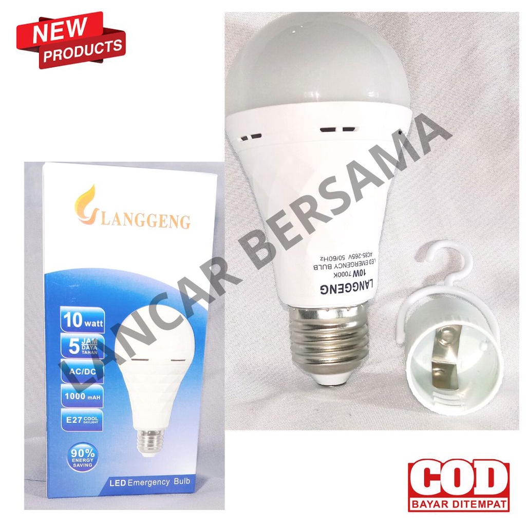 LAMPU EMERGENCY/LAMPU DARURAT 15,10,20 WATT MERK LANGGENG/ LAMPU MURAH