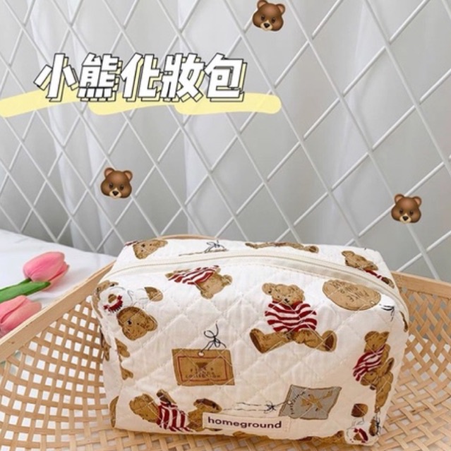 TASYA COSMETIC BAG / TAS KOSMETIK JUMBO PERJALANAN WANITA / DOMPET SERBAGUNA MULTIGUNGSI MOTIF TEDDY BEAR / TAS PERALATAN MANDI / TAS SKINCARE / POUCH MAKE UP ORGANIZER / TAS TRAVEL JUMBO / TAS PENYIMPANAN PORTABEL WANITA BERKAPASITAS BESAR TAHAN AIR