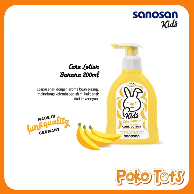 Sanosan Kids Care Lotion Banana 200ml Losion Pelembab Kulit Anak WHS