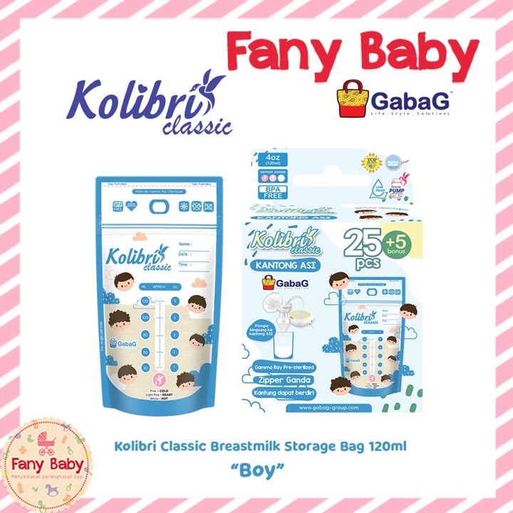 GABAG KOLIBRI CLASSIC KANTONG ASI 120ML 25PCS