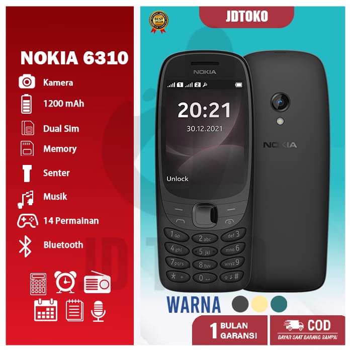 HP nokia 6310 2021 ponsel baru dual sim murah dengan garansi