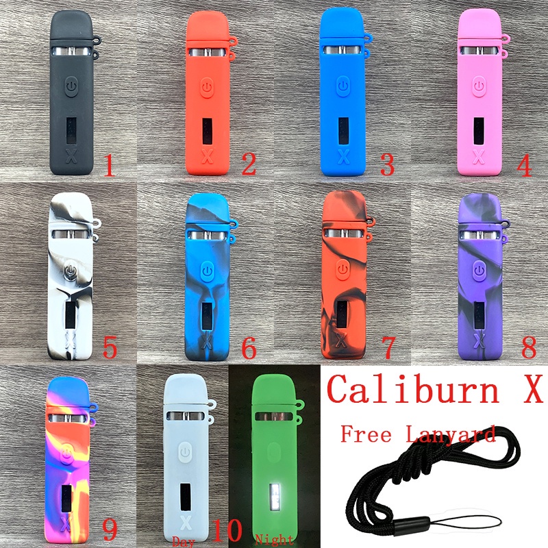 Case Silikon Pelindung Untuk Caliburn X Tekstur Cover Lengan Karet Lembut Skinwith Free Lanyard