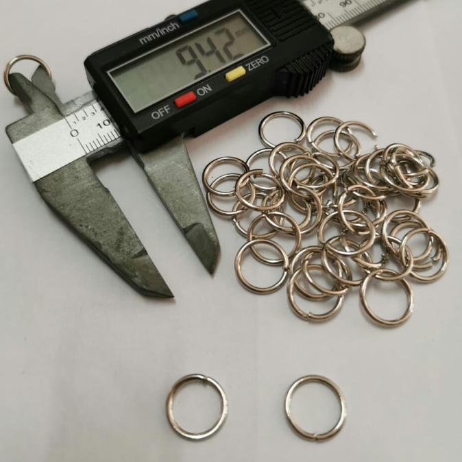 ring bulat 10mm medali / ring O besi 1cm nikel / 10gross