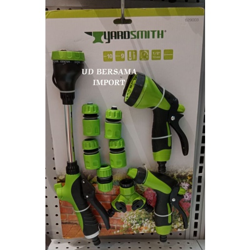 YARDSMITH Set Kepala Dan Sambungan Selang Taman 9pcs/Watering Set Gree