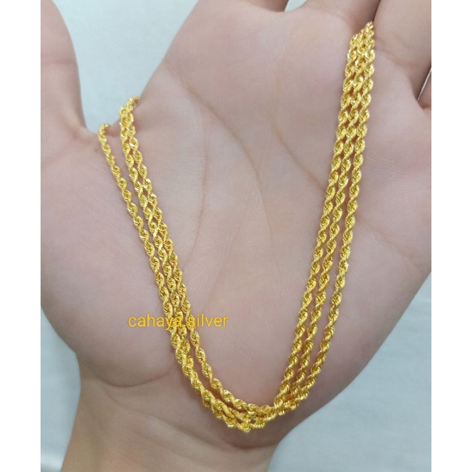 KALUNG ANAK TAMBANG PERAK LAPIS MAS 24K