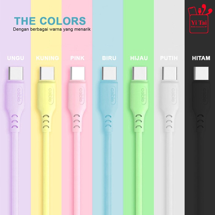 KABEL DATA YITAI MACARON LIGHTNING FAST CHARGING - BDC