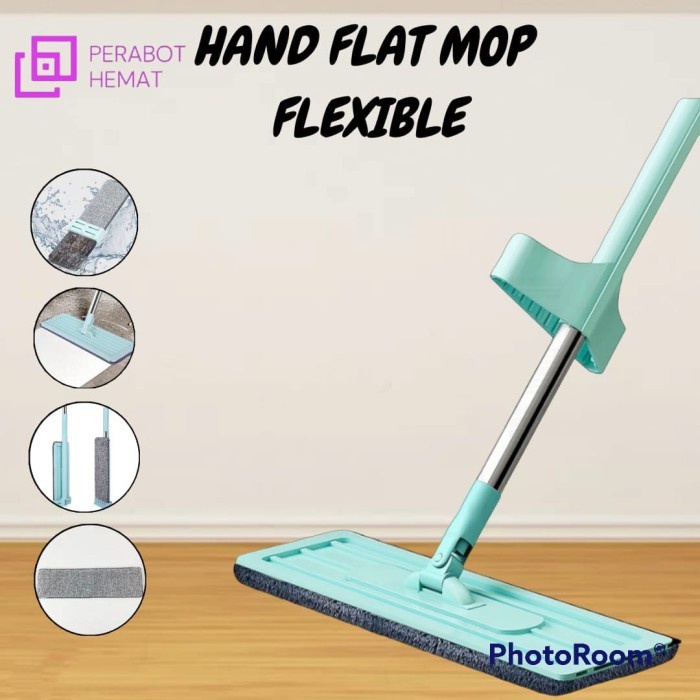 ULTRA MOP ALAT PEL PRAKTIS - Alat Sapu Pel Lantai Peras Tanpa Tangan - Alat Pel Lantai Praktis Flat Mop