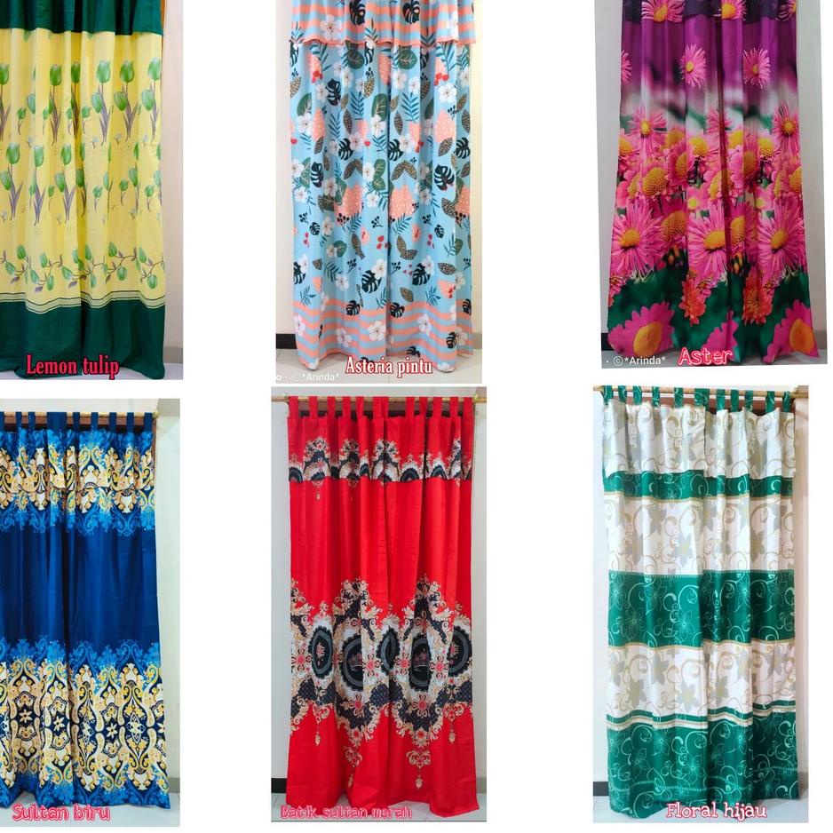BIG DISKON gorden pintu dan gorden jendela motif bunga dan motif karakter ❀ 872