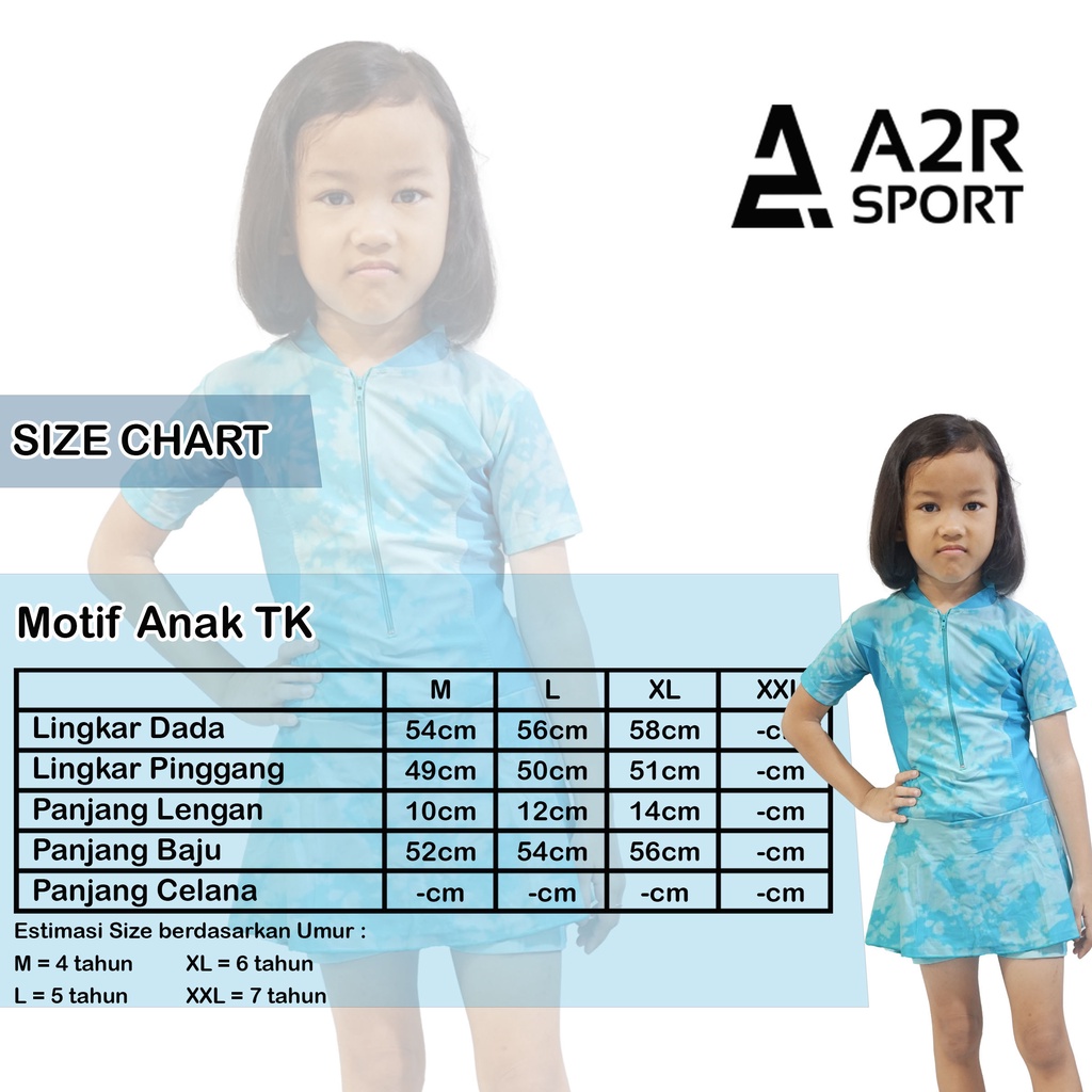 A2R Sport - Diving Rok Army TK Baju renang anak perempuan