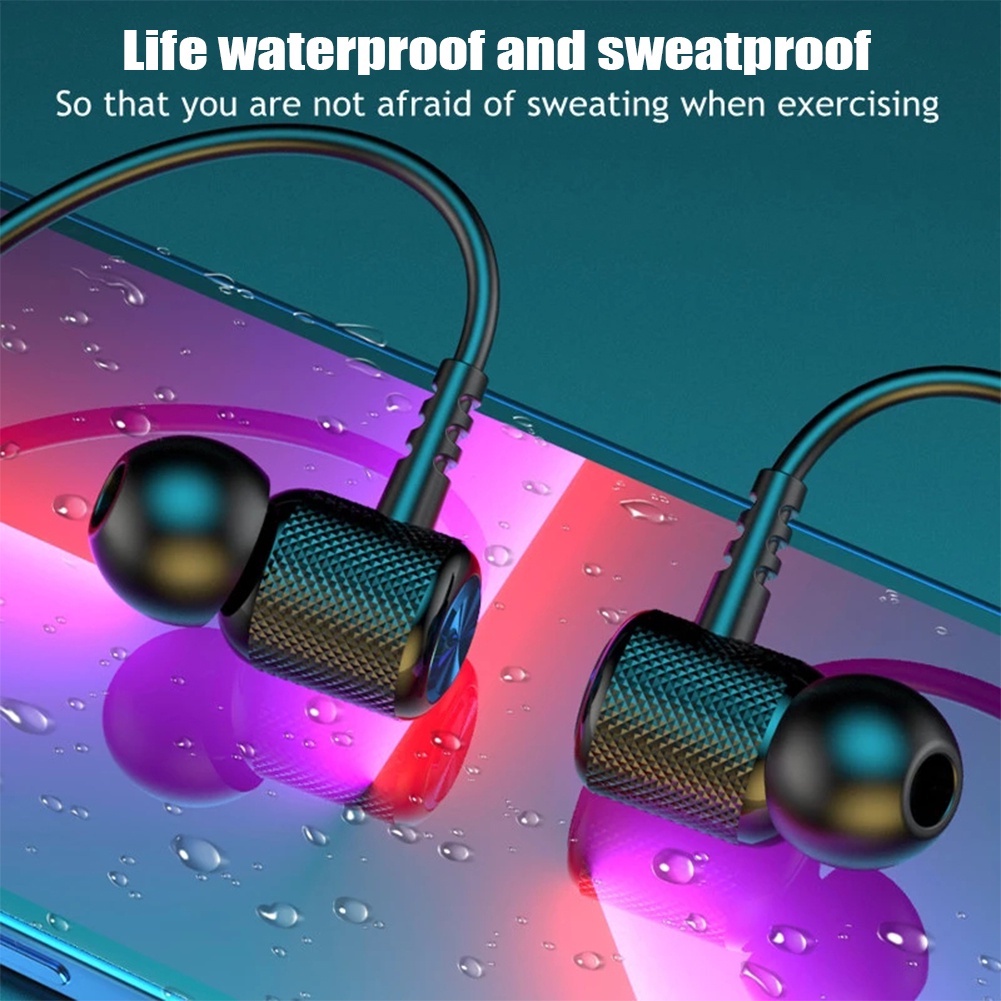 Headset Bluetooth Wireless Sport Music Bass Stereo  In-Ear Earbuds IPX6 Waterproof