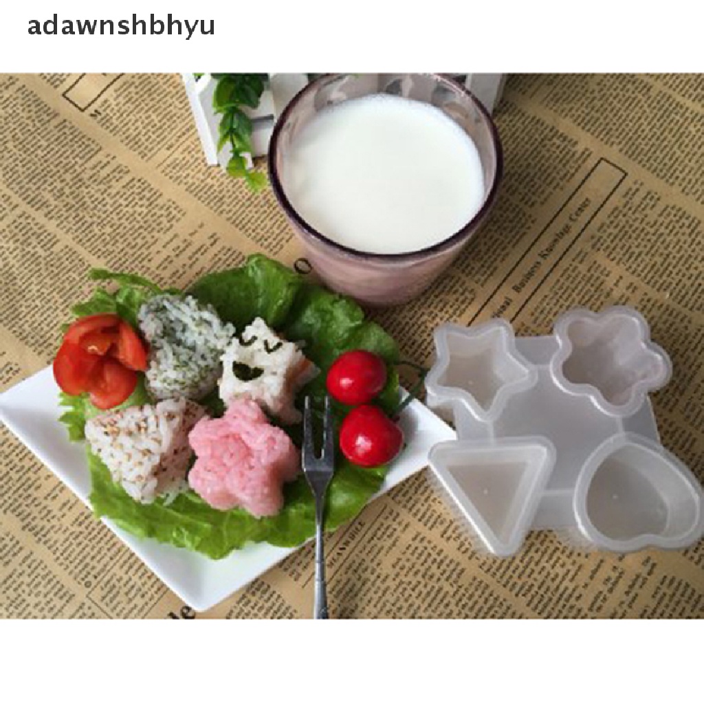 Adawnshbhyu Bentuk Kartun Rice Ball Set Sushi Roll Cetakan Sushi Rice Ball Bento Press Mold ID