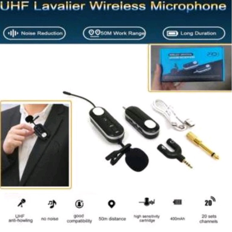 Jual MICROPHONE MIC CLIP ON WIRELESS WM01 VLOG SMARTPHONE HP PODCAST