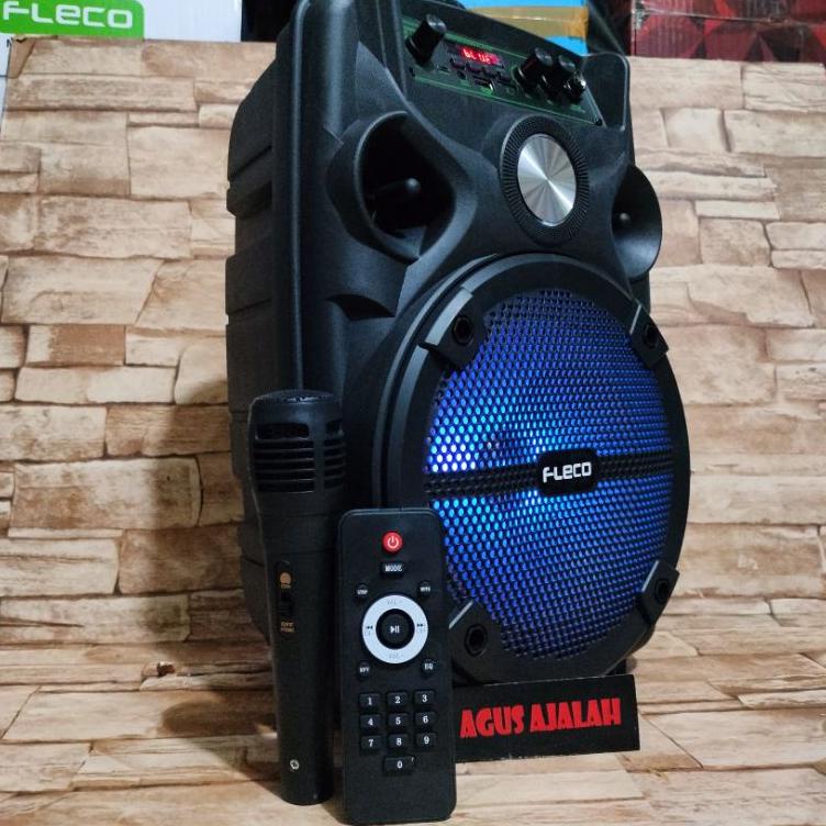 ♥@♥ ✅Cod Speaker bluetooth karaoke 8,5inch bonus mic / speaker fleco f955c f955d /speaker 8,5inch /s