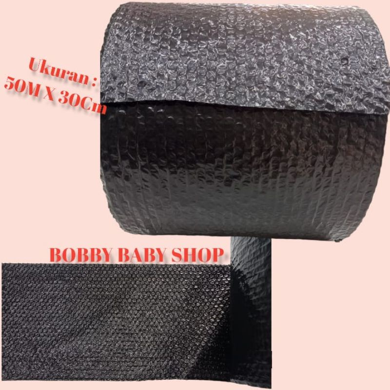 Bubble Wrap Gelembung Roll Hitam 50M x 30Cm