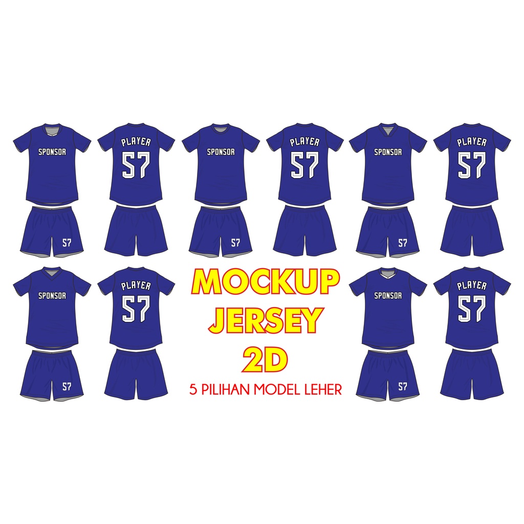 MOCKUP SETELAN JERSEY VECTOR
