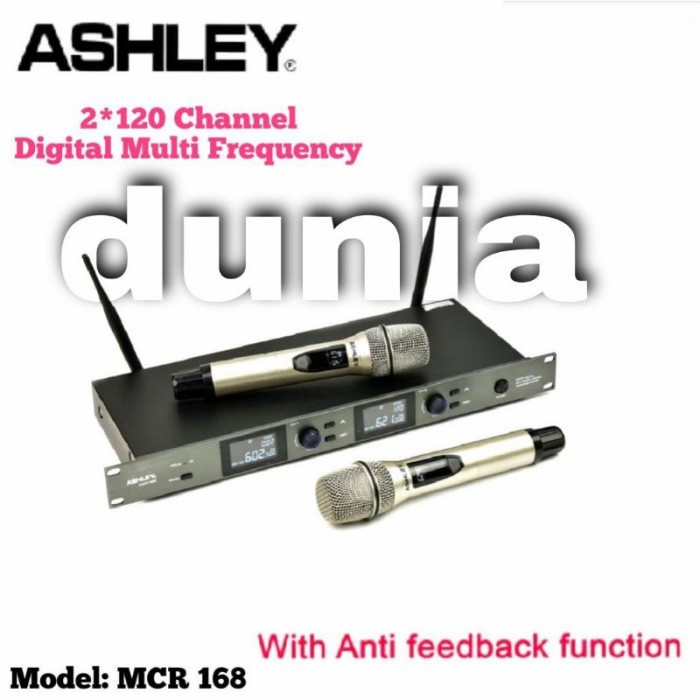 Jual Microphone Wireless Ashley Mcr Original Handheld Dual Mic