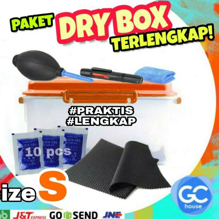 ↑❂❉ [ size S ] PAKET DRY BOX SET SMALL Kamera Lengkap Cleaning KIT Mirrorless Drone GoPro DSLR size 