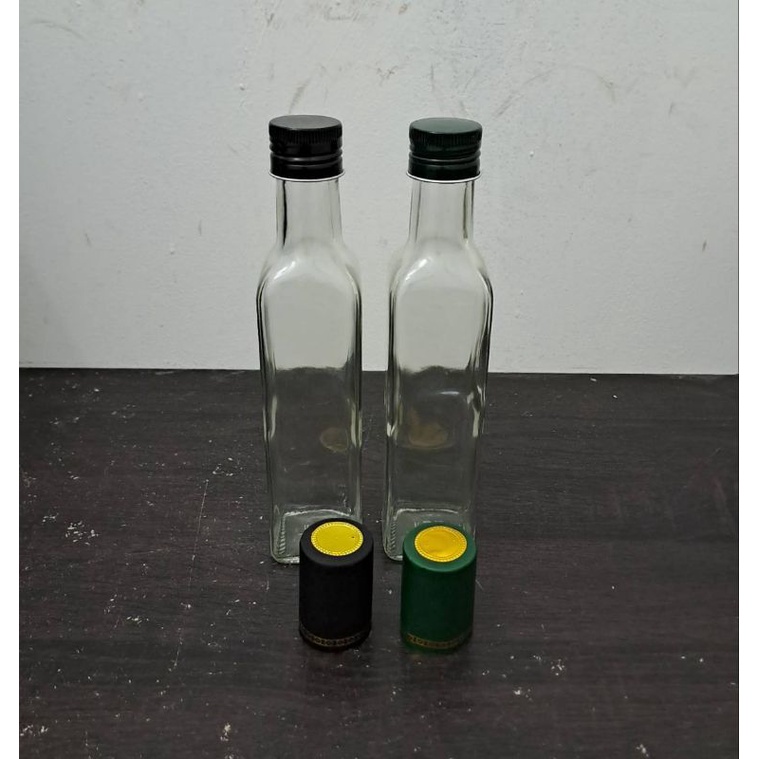 BKMJK250 botol kaca 250ml kotak olive oil / botol minyak 250ml / botol madu 250ml