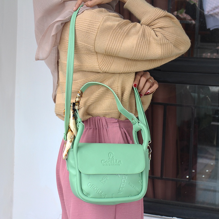 Luna Aura Shoulder Bag Wanita Pita Syal Lavina Tas Slempang Bahu Wanita kekinian Tas Mewah &amp; simple Tas ootd